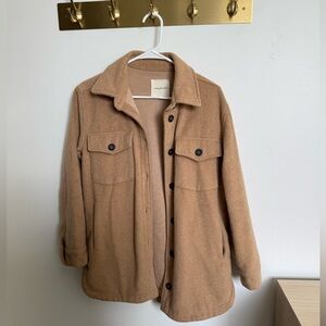 Nordstrom Thread and Supply Camel Button-Up Shacket
